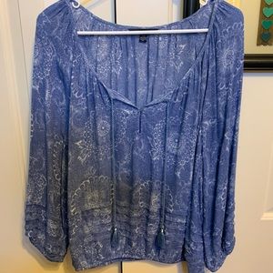 American Eagle blouse with tassel ties